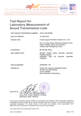 Egood Test of sound insulation 