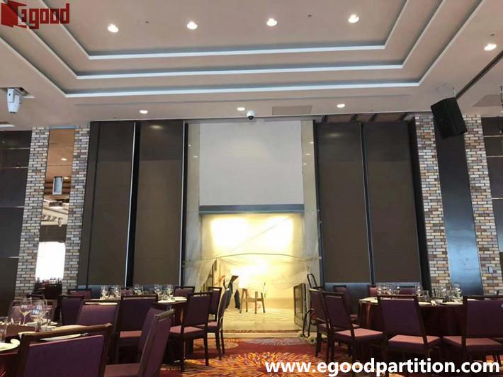 Ballroom stackable foldable wall partition sliding partition system 