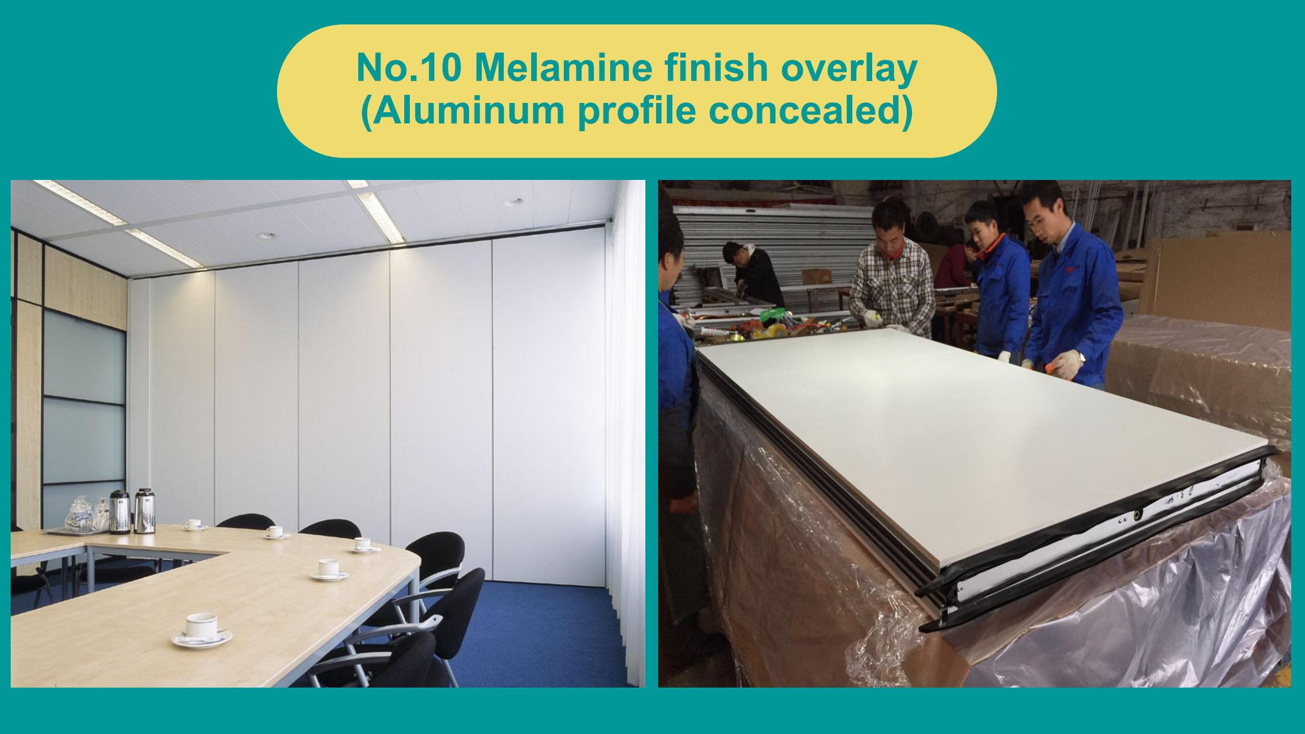 Melamine finish overlay (Aluminum profile concealed)