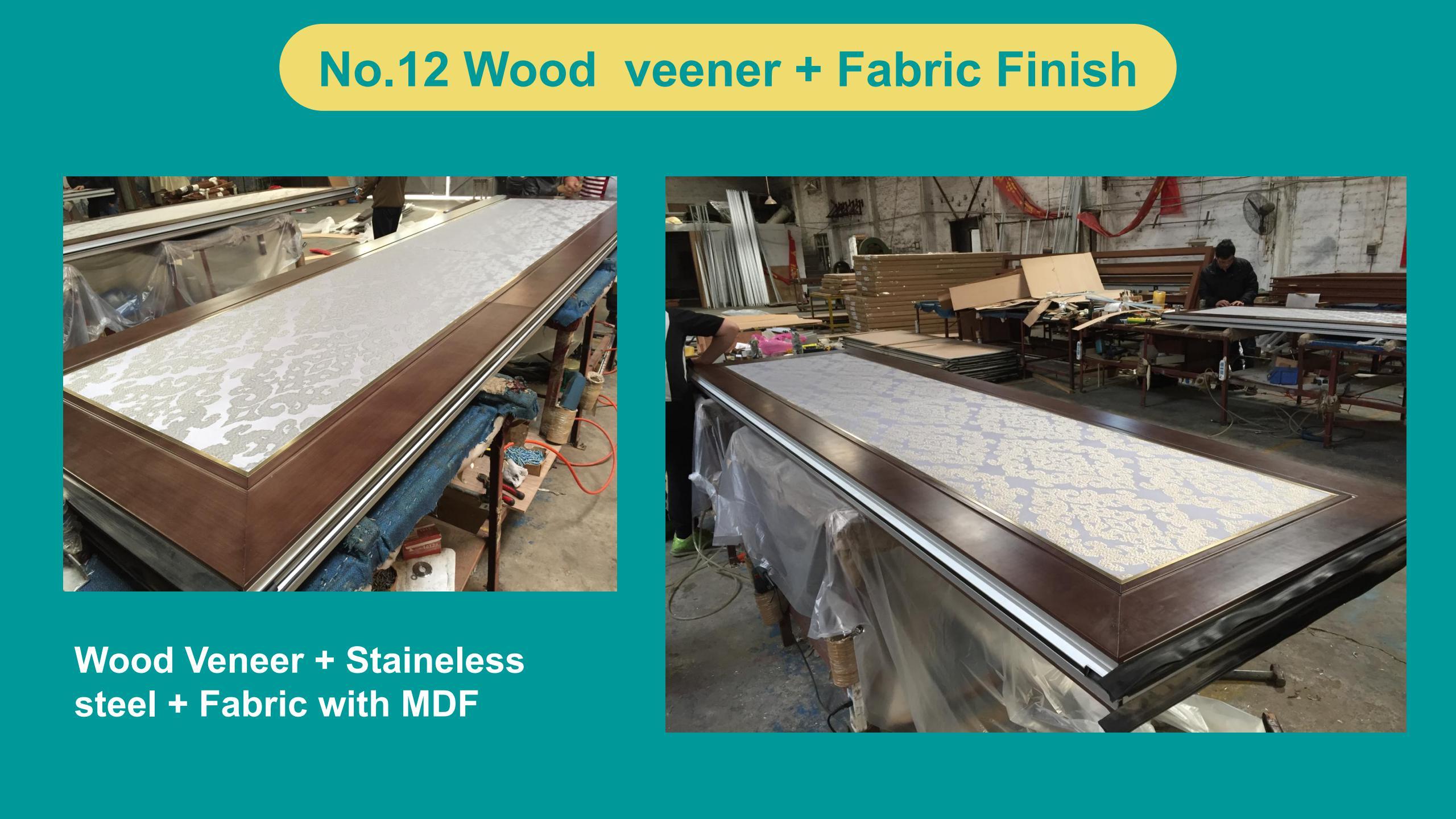 Wood  veener + Fabric Finish