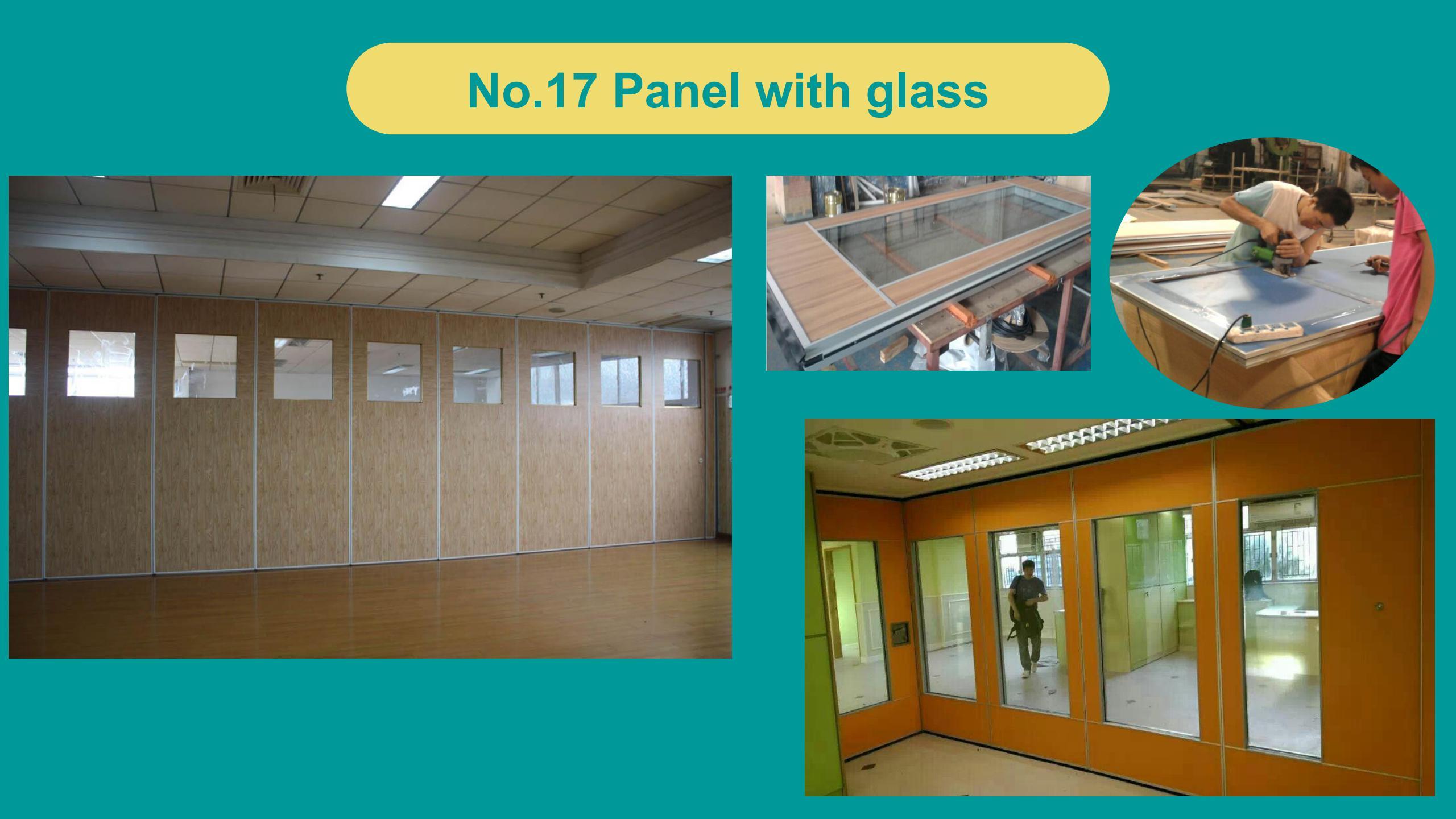 Panel with glass