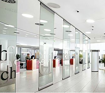 Frameless glass partition Frameless glass partition
