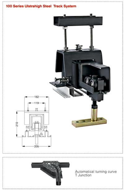 Egood 100 ultrahigh steel structure track system