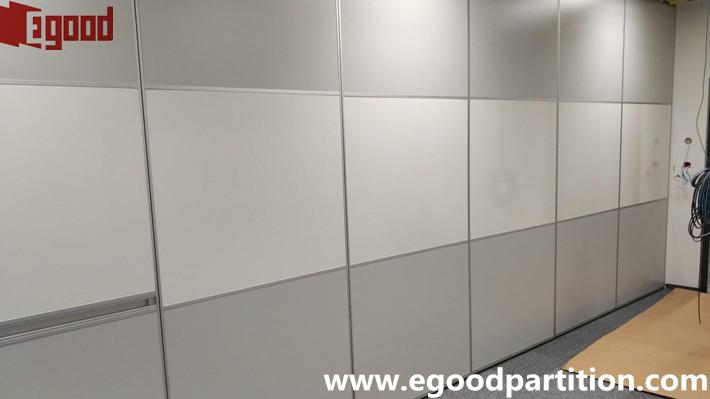 School classroom white board operable partition door 