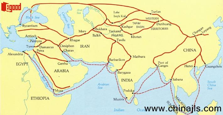 The silk road maps in Dunhuang city